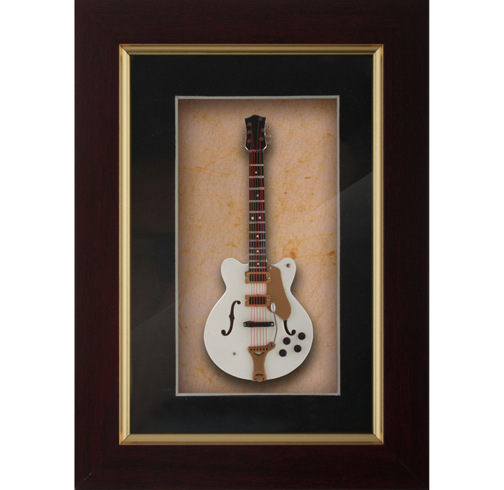Miniature White Guitar Decorative frames-DFEG